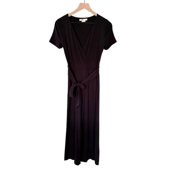 Boden Ellen Jersey Knit Wide Leg‎ Cropped Jumpsuit Black Women’s Size 4 - Picture 5 of 13